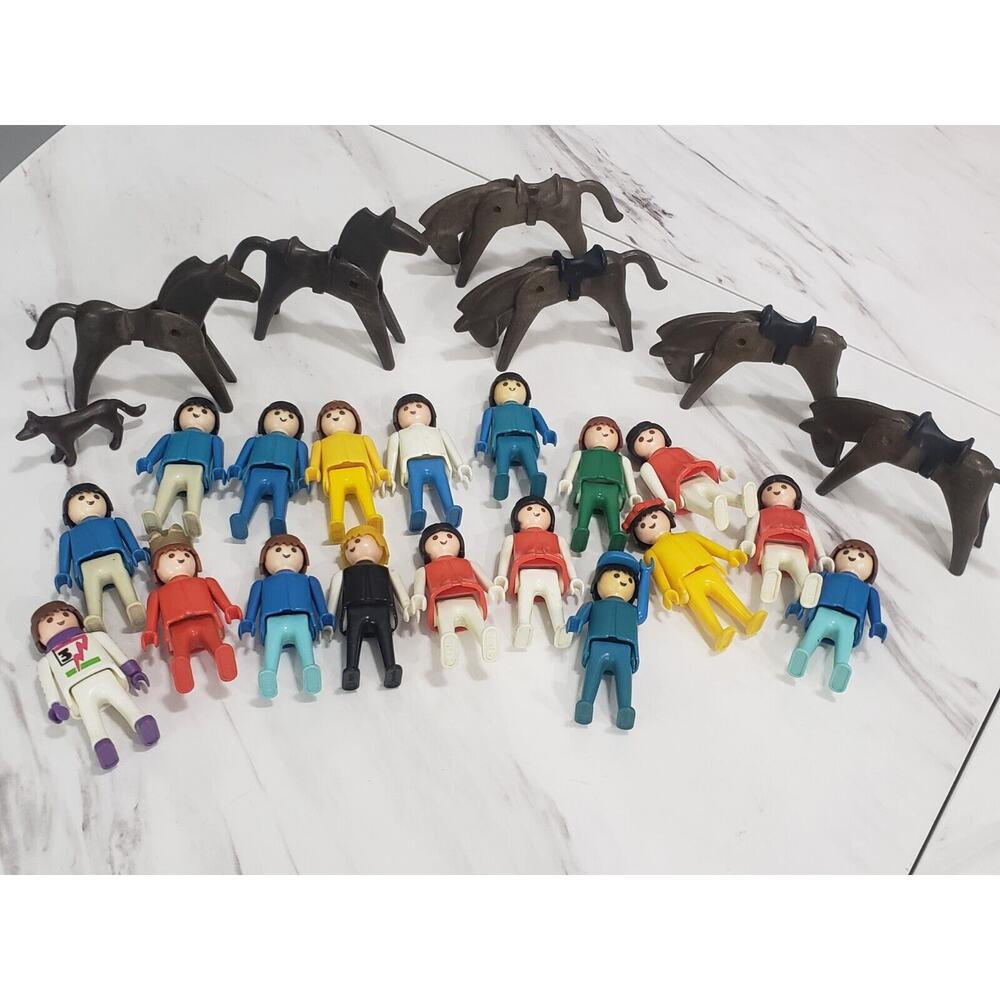 Geobra Playmobil Figure People Horse LOT toys